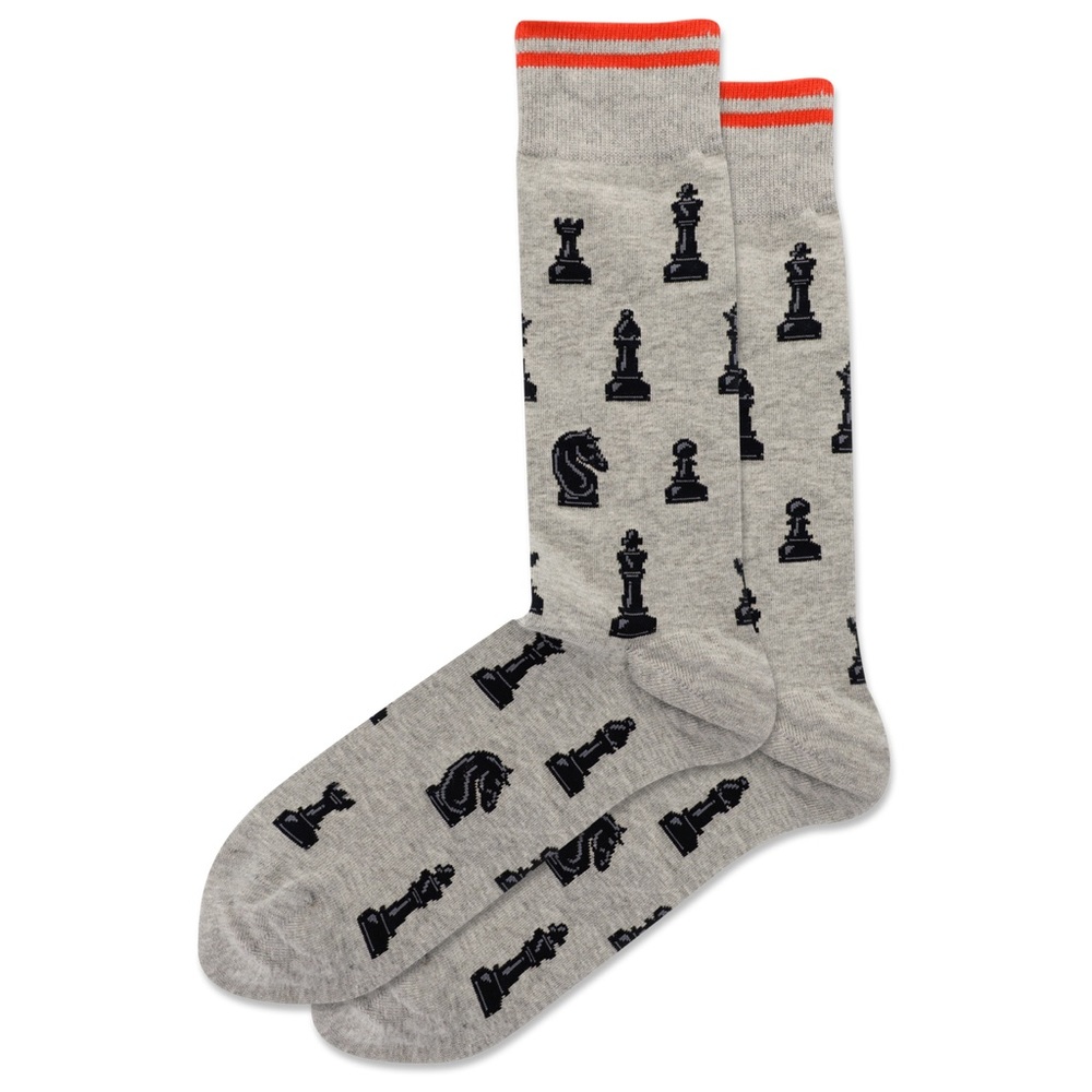❇️ 🆕 $5 add-on | Men’s HotSox Chess Socks, Fits Shoe Size 6–12.5